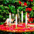 DRomance 9" White Flameless LED Flickering Window Taper Candles Battery Operated with Remote and Timer, Set of 4 Christmas Window Candles Gold Holders, Suction Cups and Battery Included