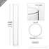 WGVI Hurricane Candle Holder Sleeve, Wide 2", Height 16", Clear Glass Cylinder Open Both Ends, Chimney Tube, Open Ended Candle Shade, 1 Piece