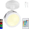 HONGUT Picture Light Rechargeable, LED Accent Lights Indoor, Wireless Puck Light with Remote, 12 Color Changing 9 LED Spotlight with 360°Rotate Light Head, Stick on Art Light for Dartboard, Painting