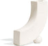 White Ceramic Vase for Home Decor, Modern Geometric Abstraction Decorative Vases for Centerpieces,Kitchen, Living Room,Office,Wedding,Gifts(Minimalist-j Shape)