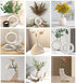 White Ceramic Vase for Home Decor, Modern Geometric Abstraction Decorative Vases for Centerpieces,Kitchen, Living Room,Office,Wedding,Gifts(Minimalist-j Shape)