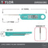 Taylor Precision Products Folding Stem Display Food Instant Read Digital Thermometer, 0.7 Inch LCD Readout, Teal
