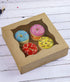 15-Pack 10"x10"x3"Brown Bakery Boxes with PVC Window for Pie and Cookies Boxes Large Natural Craft Paper Box 10x10x3inch (Brown, 15)