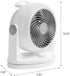IRIS USA WOOZOO Oscillating Fan, Vortex Fan, Air Circulator, Desk Fan, Portable Fan, 3 Speed Settings, 6 Tilting Head Settings, 74ft Max Air Distance, Large, White