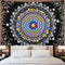Trippy Mandala Tapestry Psychedelic Black and White Tapestry Hippie Celestial Space Tapestry Bohemian Boho Tapestry Wall Hanging for Living Room