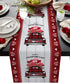 Rose Truck Valentines Day 108 Inches Long Table Runner for Dining Room, Rustic Wood Heart Cotton Linen Tablecloth Runners, Farmhouse Table Setting Decor for Wedding Party Holiday, Machine Washable.