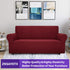 ZNSAYOTX Super Stretch Couch Cover Universal Sofa Covers for Living Room Dogs Pet Friendly Furniture Protector Fitted Spandex Sofa Slipcovers with Anti Slip Foam Sticks (Wine Red, Sofa)