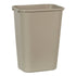 Rubbermaid Commercial Products Plastic Resin Deskside/Office/Home Wastebasket, 10 Gallon/41 Quart, Beige