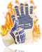 Oven Gloves, Heat Resistant 540 Degrees Grilling Gloves, Hot Surface Handler Non-Slip Silicone Oven Mitts with Fingers, BBQ Gloves for Cooking/Kitchen/Baking, Pack of 2