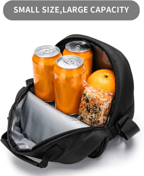 Aqua Flower Lunch Tote Lunch Bag Waterproof Reusable Lunch Box Portable Meal Bag Ice Pack For Kids Boys Girls
