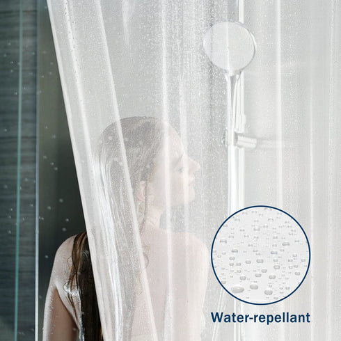 downluxe Clear Shower Curtain Liner 72x72 - PEVA 8 Gauge Duty Weight,with Grommets Holes