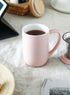 Sweese 203.108 Ceramic Tea Mug with Infuser and Lid, Single Cup Loose Tea Brewing System, Draw Your Own Design, 16 OZ, Pink
