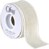 Berwick Offray 1.5" Wide Craft Burlap Ribbon, White, 3 Yards