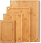 Hiware 4-Piece Bamboo Cutting Boards for Kitchen, Heavy Duty Cutting Board with Juice Groove, Bamboo Chopping Board Set for Meat, Vegetables - Pre Oiled, Extra Large