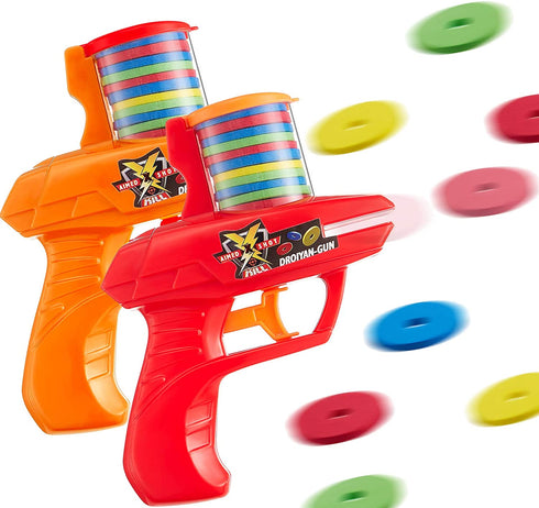 Sumind 2 Pieces Foam Disc Launcher Zip Shot Shooter Disc Shooter Random Color