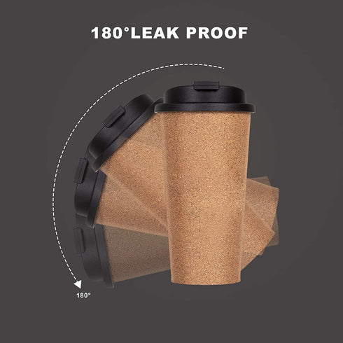 VALUE 16 oz Reusable coffee mug set Cork Cups Travel Mugs Set of 2
