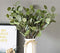 Artificial Eucalyptus Stems Leaves 6 Pcs Straight Silver Dollar Eucalyptus Leaf Silk Greenery Bushes Plastic Plants Floral Faux Greenery Stems for Party Wedding Home Decor(Grey Green)