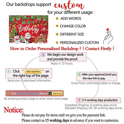 Allenjoy 7x5ft Red and Green Merry Birthday Christmas Photo Backdrop for Kids Family Happy Holiday Friendsmas Xmas New Year Eve Jolly Santa Claus Party Supplies Decoration Banner Photoshoot Background