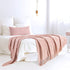 LUCIAN Knitted Throw Blankets Pink, Decorative Textured Cozy Throw, Lightweight Woven Blanket with Tassels for Couch, Bed, Sofa,Travel 50"*60",Suitable for Women Men and Kids