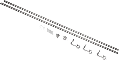 Umbra Cappa, ¾ Adjustable Curtain Rod for Windows 36 to 72 Drapery Rod, Nickel (244993-411-REM)