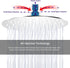 Welan Rain Shower Head Round 8 Inch Shower Heads High Pressure Angle Adjustable, Stainless Steel Waterfall Shower Heads Rainfall, Ultra-thin Design and Pressure Boosting Large Showerheads
