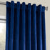 HPD Half Price Drapes VPYC Heritage Plush Velvet Curtain (1 Panel), 50 X 84, Pisces Blue