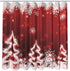 Red Christmas Shower Curtain White Xmas Snowflake Glitter Sparkle Tree Bath Curtain Merry Christmas Eve Home Bathroom Decor Waterproof Fabric Curtains 72x72 inch