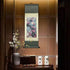 AtfArt Asian Wall Decor Beautiful Silk Scroll Painting Flowers - Plum - Red Plum Primula Primula Rubra Oriental Decor Chinese Art Wall Scroll Wall Hanging Painting Scroll (39 x 12 in)