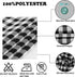 HTFDStar Cloth Napkins Set of 12, 18 X 18IN Napkins Cloth Washable, Reusable Napkins,Black and White Checkered Tablecloth, White Napkins,Black Napkins, Everyday Use Dinner Napkins/Table Napkins