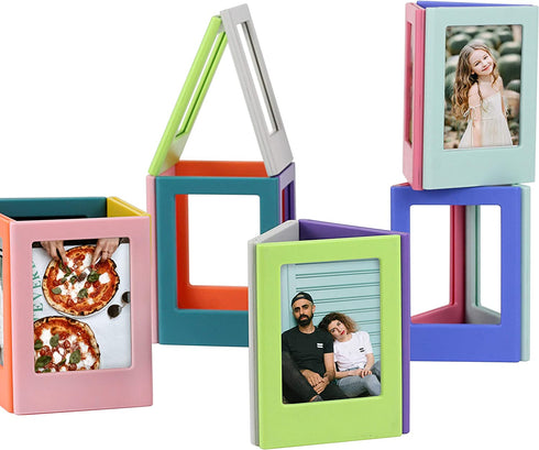 12 Pack Mini Photos Frame for Polaroid, Table Magnetic Picture Frames for Instax Mini Film, Fridge Magnetic Photo Frame, Picture Holders for Polaroid 3.3 x 2.1 inch