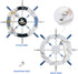 WINOMO 18-Inch Wheel Wall Decor Nautical Decor Nautical Boat Steering Wheel