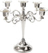 YOUEON 5 Arm Candelabra, Silver Candle Holder, 10.4 Inch 5 Tall Candelabra Candelabra Candle Holder for 1 Inch Diameter Pillar Candles, Candelabra Decoration, Wedding, Dinner Party, Home Decoration