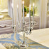 YOUEON 5 Arm Candelabra, Silver Candle Holder, 10.4 Inch 5 Tall Candelabra Candelabra Candle Holder for 1 Inch Diameter Pillar Candles, Candelabra Decoration, Wedding, Dinner Party, Home Decoration