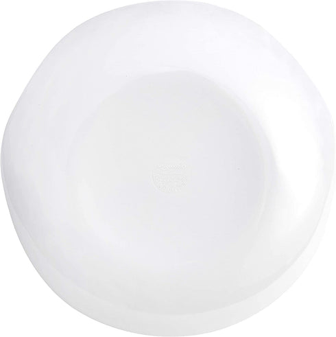 Amazon Basics 12-Piece Melamine Dinnerware Set - Service for 4, Blue Glaze with Rustic Edge