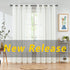 FMFUNCTEX Sheer Curtain Panels for Bedroom 96inch Long Cream White Semi Sheer Window Draperies for Living Room Linen Weave Vertical Drapes 55" W X 1 Pair