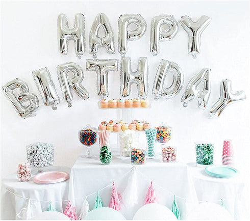 Purple Silver Birthday Decorations for Women Silver Happy Birthday Balloons Purple Silver Latex Balloons Polka Dot Paper Fans/Girl Purple Birthday Decorations for Women's 30th/40th/50th/60th Birthday Party Backdrop