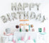 Purple Silver Birthday Decorations for Women Silver Happy Birthday Balloons Purple Silver Latex Balloons Polka Dot Paper Fans/Girl Purple Birthday Decorations for Women's 30th/40th/50th/60th Birthday Party Backdrop