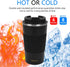 16oz Insulated Coffee Travel Mug Stainless Steel Vacuum Coffee Cup Leakproof with Screw Lid Double Wall Coffee Tumbler Reusable Thermal Cup for Hot/Iced Beverage - 510ml, Black