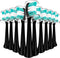 Replacement Toothbrush Heads Compatible with AquaSonic Black Series Vibe Series Electric Toothbrush, Curved Shape Design Planted with Nylon Bristle (Black)