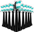 Replacement Toothbrush Heads Compatible with AquaSonic Black Series Vibe Series Electric Toothbrush, Curved Shape Design Planted with Nylon Bristle (Black)