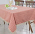 Partisout Checked Tablecloth 56x84 inch Cotton Table Cloths Rectangle Washable Table Cover (56x84, Blush)