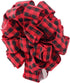 MoonXmas Christmas Tree Topper, Red and Black Buffalo Plaid Christmas Bows for Xmas Holiday Party Decoration.