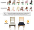 SUBCLUSTER Seat Covers for Dining Room Chairs, Removable Washable Anti-Dust Upholstered Stretch Jacquard Chair Seat Cover for Kitchen, Office (Flowers, 6)