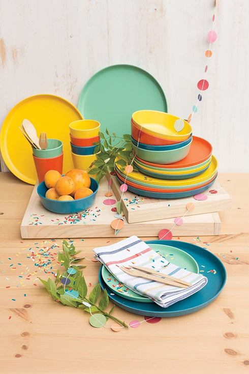 Now Designs Ecologie Dinner Bowls, Set of Four, Fiesta Colors