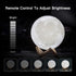 Moon Lamp, Welkey Plus 16 Colors 3D Printing LED Night Light Moon Light with Stand & Remote Control, Dimmable & Time Setting, USB Rechargeable for Kid Lover Birthday Day Gift (4.8in)