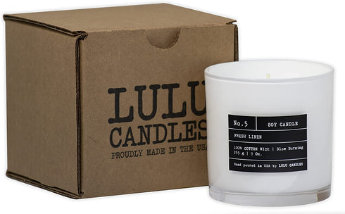 Lulu Candles - Apple Cinnamon (9 Oz.) - Highly Scented Premium Candles in Giftable Box for Home and Office - Vegan Soy Blend Jar Candle with 100% Cotton Wick - Slow Burning & Long Lasting