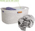 Mind Reader 40 Liter Laundry Basket, Laundry Hamper with Cutout Handles, Washing Bin, Dirty Clothes Storage, Bathroom, Bedroom, Closet, Ivory