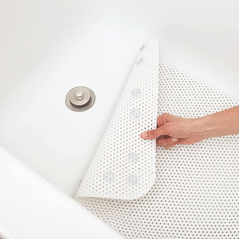 Duck Brand Softex Shower Mat, Machine Washable, 21 x 21-Inch, White, 285154