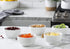 Kook Ceramic Prep & Dip Kitchen Bowls, For Ingredients, Cereal, Soup, Rice, Dessert, Microwave & Dishwasher Safe, 10 oz, White, Set of 6