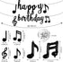 60 Pieces Music Theme Party Decorations Set Include Music Note Latex Balloons Music Note Foil Balloons Music Note Banner Music Note Hanging Swirls for Birthday Party Wedding Supplies (Classic Style)